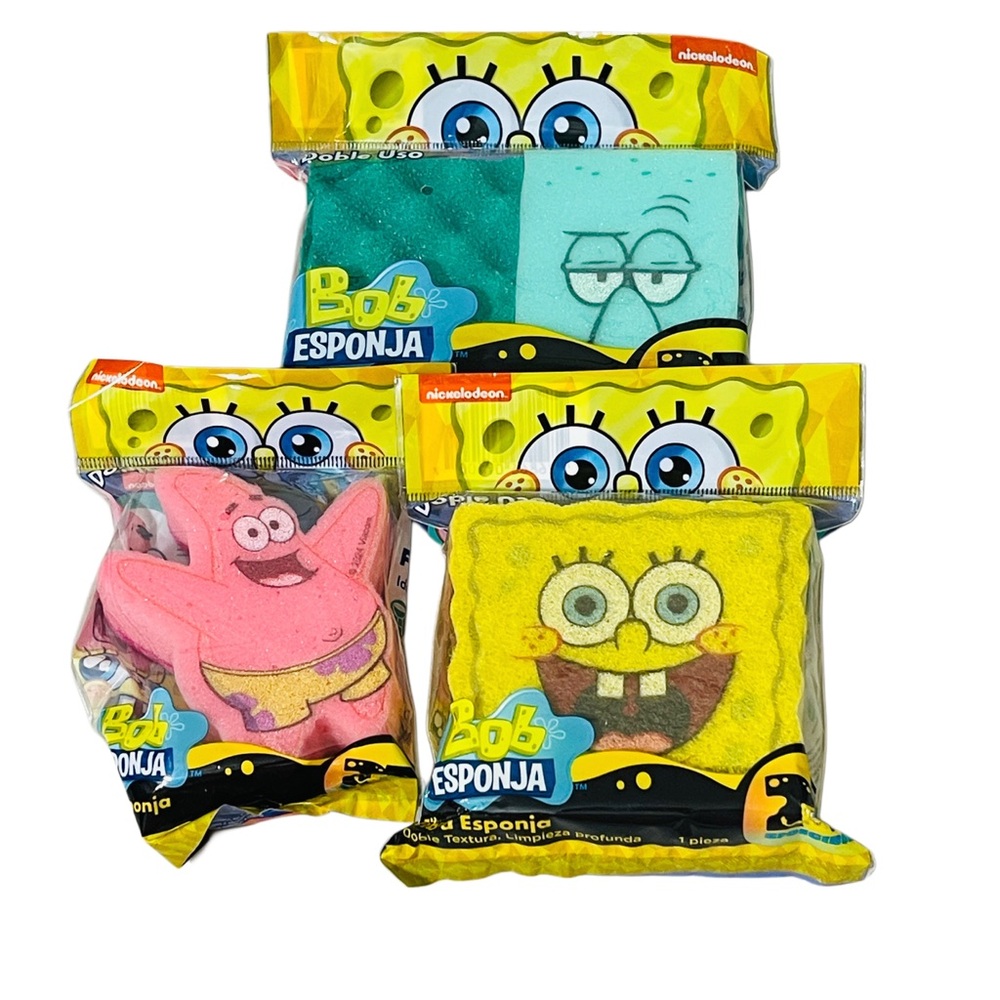 SpongeBob 25th Anniversary Collectible Dish Sponges Set Of 3